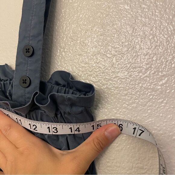 Everlane Paperbag Dress gray slate blue lagenlook boho removable straps S - Picture 9 of 13